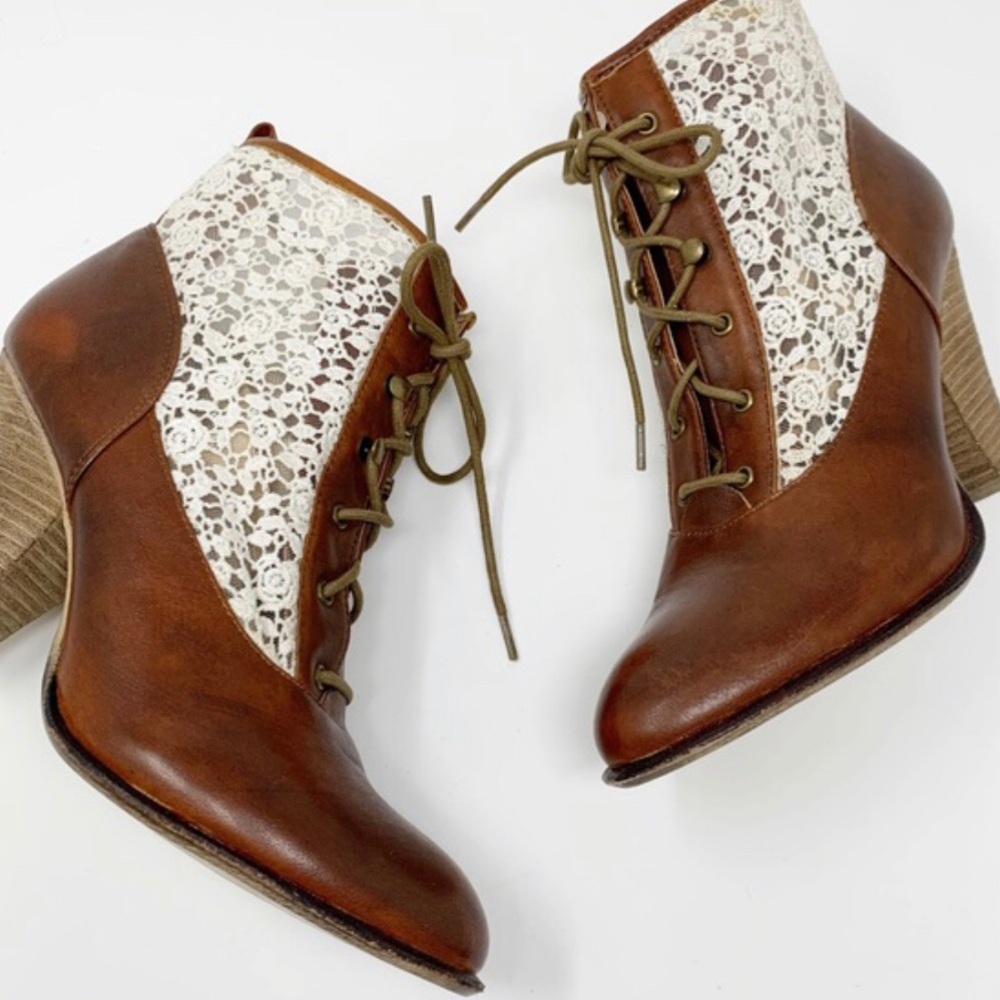Lace and Leather Faryl by Faryl Robin Booties